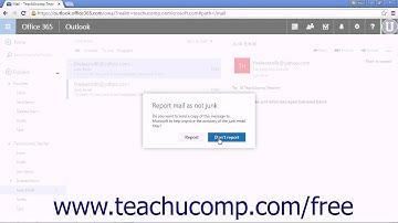 Outlook Web App Tutorial Marking Messages as Junk 2015 Microsoft Training