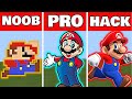 Pixel Art(NOOB vs PRO vs HACKER) Mario in minecraft