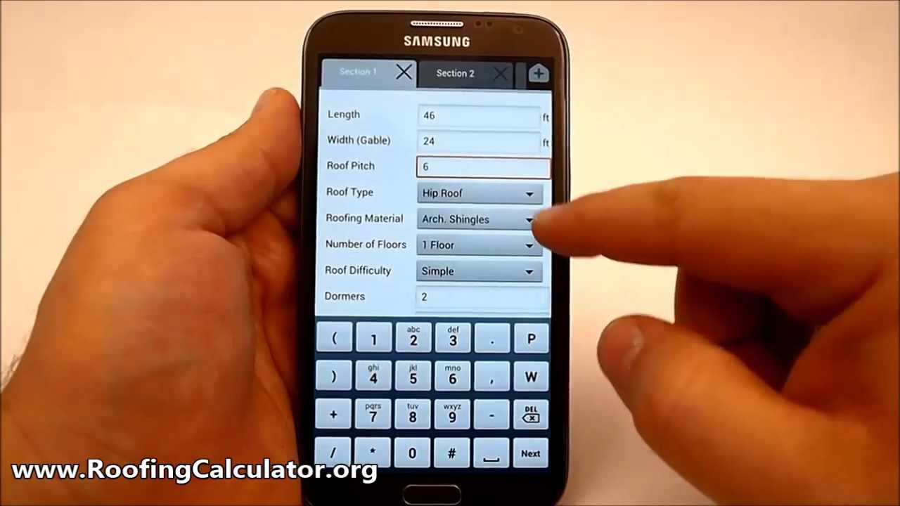 Roofing Calculator App Demo YouTube