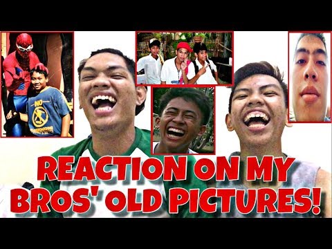 REACTION ON MY BROS OLD PICTURES! (Free Laptop & Free Brusko Shirt)
