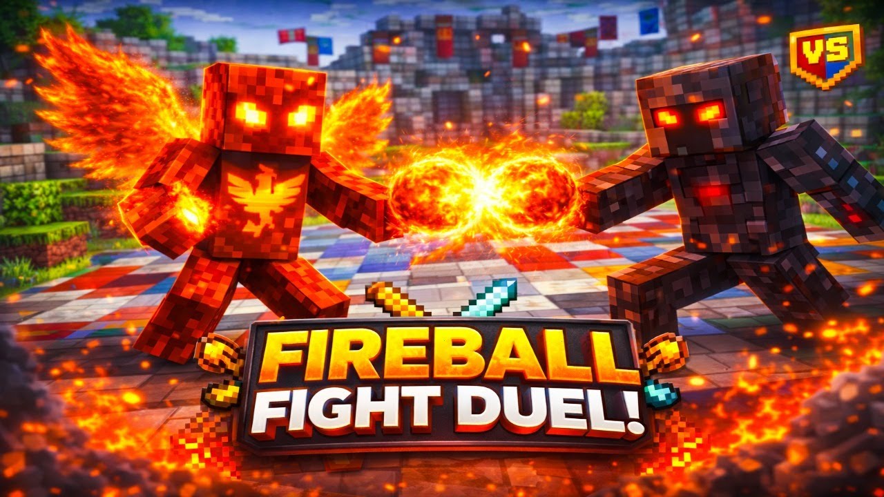 1v1 Fireball Duel – Can I Win? Minecraft PvP!