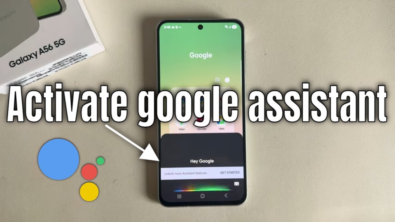 How to activate google assistant with voice Samsung A56 - YouTube