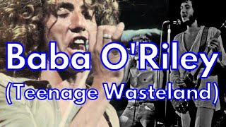 The Who  -  Baba O'Riley - (Teenage Wasteland) - Lyrics