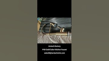 PVD Gold Color Brushed Kitchen Faucet by Arstech  #kitchenfaucet #kitchenfaucets #faucetfactory