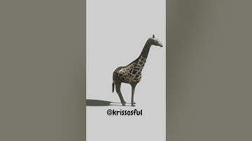 Giraffe, turntable animation created in Blender 2.93 #shorts#blender