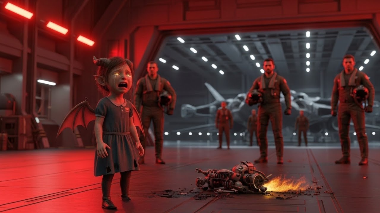 “They Broke My Toy and Hurt My Dragon Mom!” Cried the Hybrid Girl—Then the Pilots Rushed the Hangar