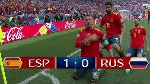 Espanha 1 x 0 Rússia  - Gol contra de Ignashevich (01/07/2018)