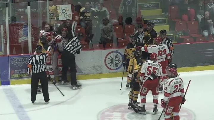 Jonathan Ferland destroys David Bastien with big h...