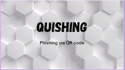 Quishing - Phishing via QR code || Cyber Security Awareness Series