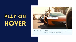 How To Play Video On Hover Using HTML, CSS & JavaScript