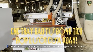 Máy CNC thay dao tự động có cụm lưỡi cưa xoay Holztek HT-R1SM