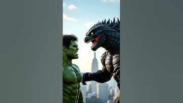 GODZILLA vs HULK in NYC #hulk #godzilla #monster #battle