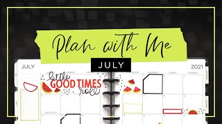 My July Watermelon Monthly Layout :: Plan with Me Classic Happy Planner Setup 2021