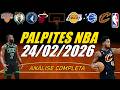 Melhores Palpites NBA HOJE - Análise NBA (24/02/2026) - Palpites Basquete para HOJE + Bilhete PRONTO
