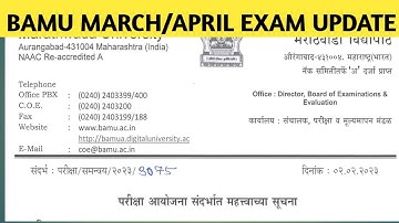 Bamua University Exam Latest Update | March /April Exam 2023| Exam Timetable | Exam Form |#bamu
