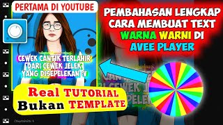 cara membuat tulisan warna warni di avee player | quotes glowing efek pelangi terbaru