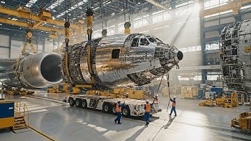 Een kijkje in de Airbus-vliegtuigfabriek: het complete straalvliegtuigproductie- en assemblageproces