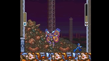 [BOSS FIGHT] Megaman X 2 - Morph Moth (No Damage)(X buster Only)