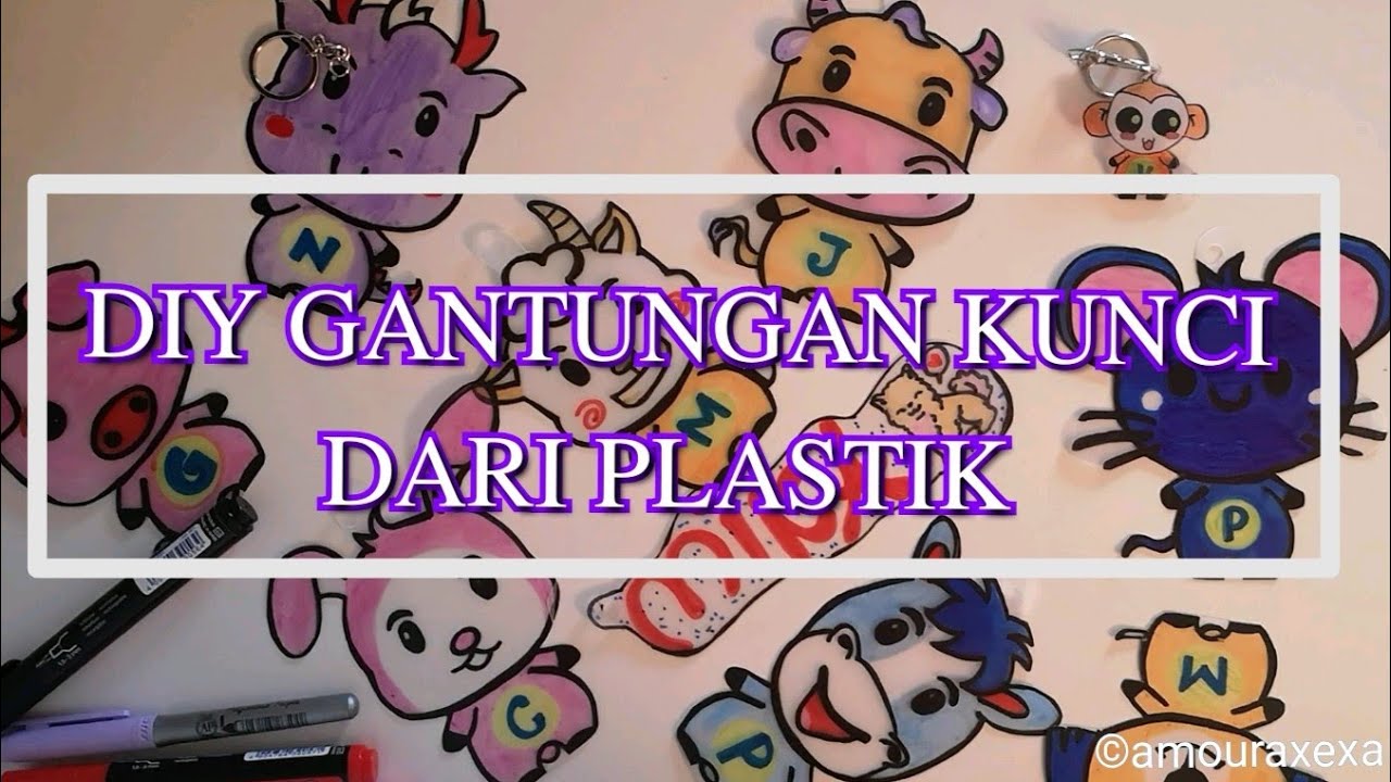 DIY GANTUNGAN KUNCI DARI PLASTIK  YouTube