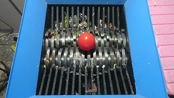 Crushing hard and soft things with shredder machine ! Experiment