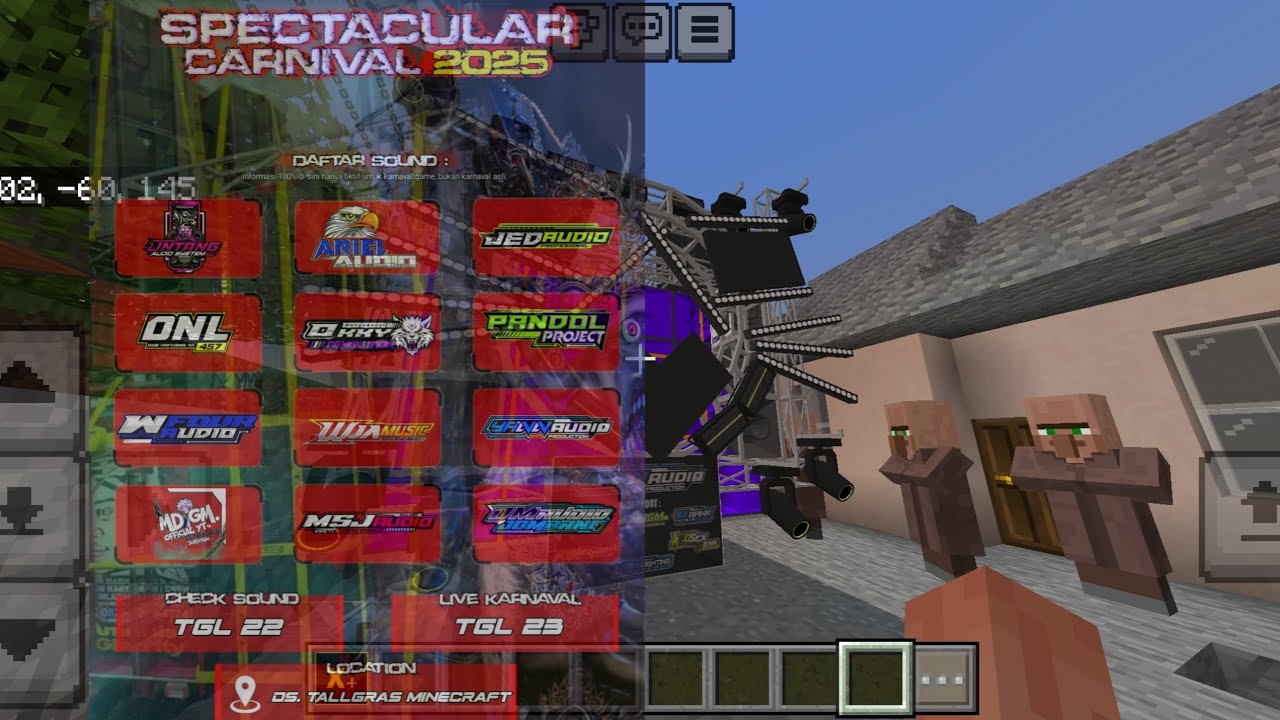 KARNAVAL DESA TALLGRASS MINECRAFT FULL SOUND YOUTUBER