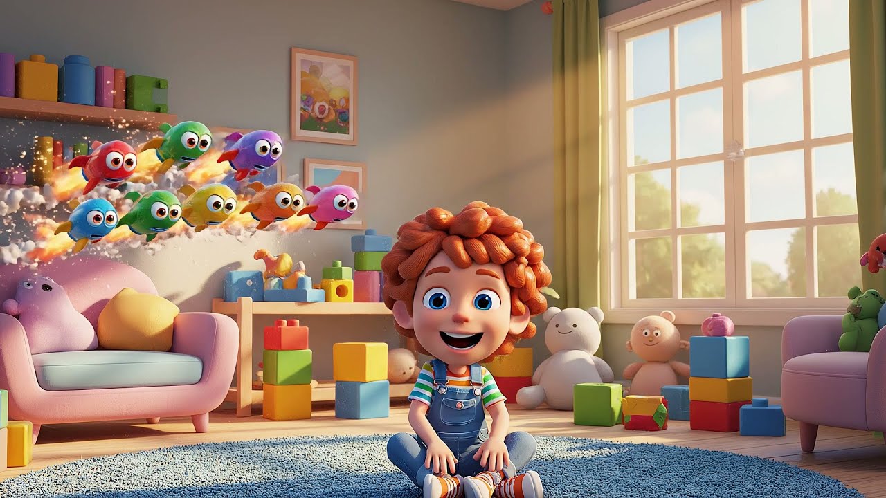 Seven Little Toy Rockets Zoom Zoom Zoom 🚀 | Nursery Rhymes for Kids & Baby Songs