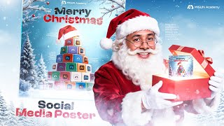 Merry Christmas Exclusive Poster Design Idea Premium Social Media Poster Tutorial In Photoshop