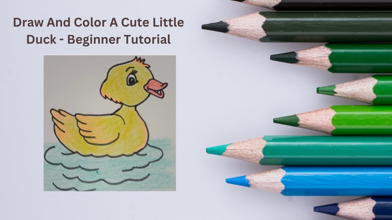 How to Draw & Color a Cute Duck for Kids! Easy Step-by-Step Tutorial ...