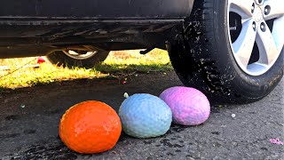 Crushing Crunchy & Soft Things by Car! EXPERIMENT CAR VS BALLOONS VS ORBEEZ