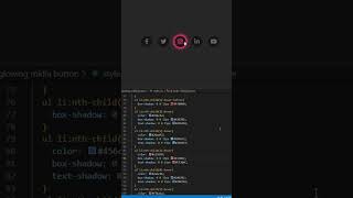 Css Glowing social media icons using html css #shorts