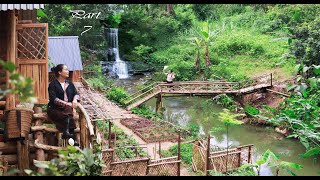 Part 7 How to build a bamboo bridge across a stream. Build a garden in the forest @GreenLifeThuy