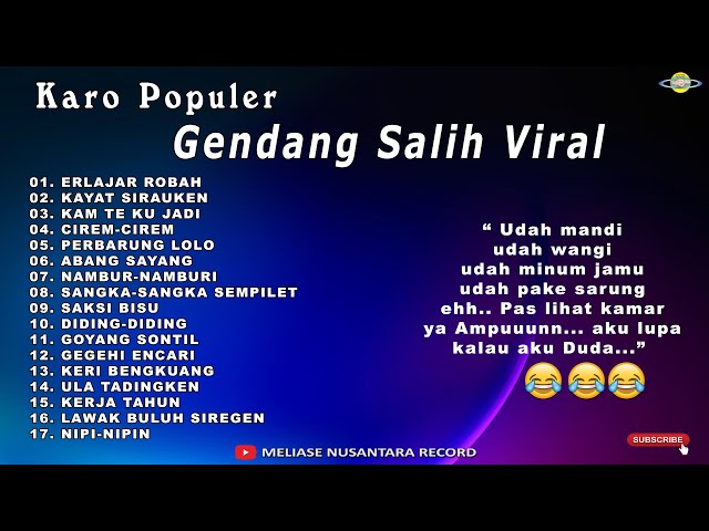 KARO POPULER GENDANG SALIH VIRAL class=