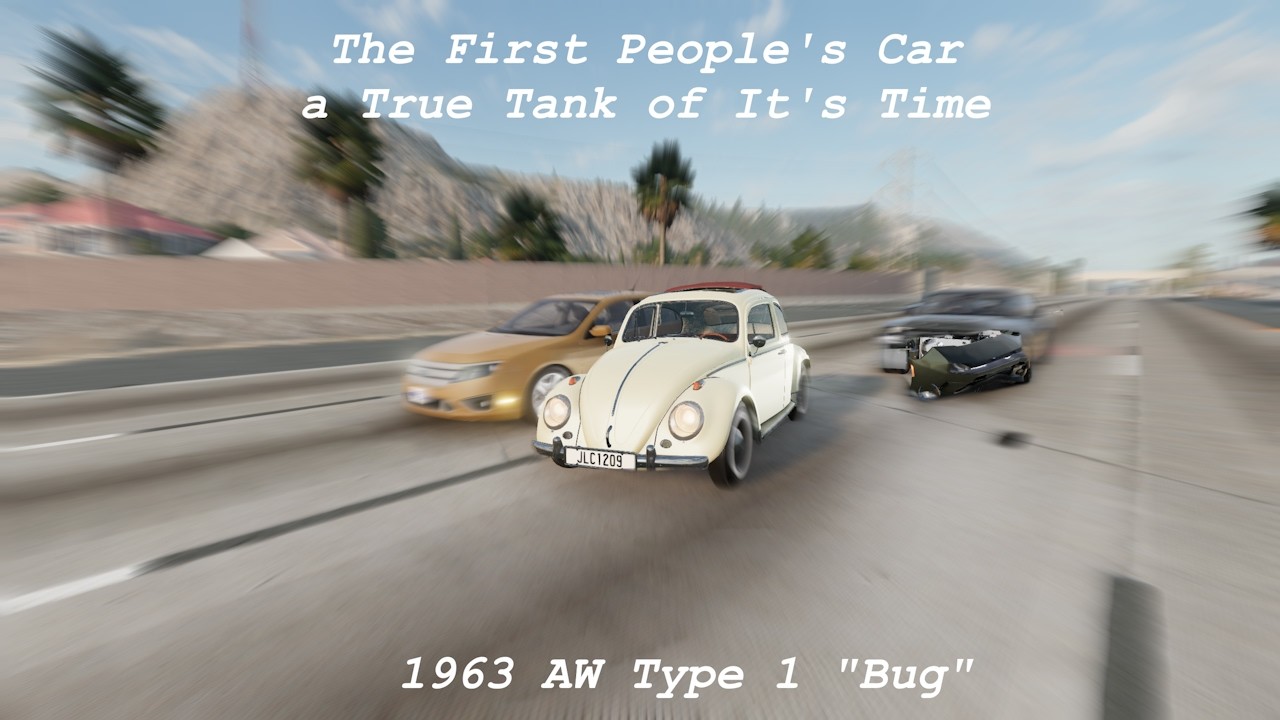 A True Tank of It's Time - AW Type 1 (Bug) POV Drive (BeamNG VR)