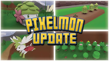SHAYMIN + NEW APRICORN & BERRY TREES *NEW FEATURE*| PIXELMON UPDATE TRAILER REVIEW