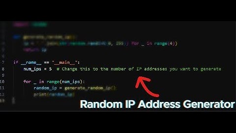 How To Make Random IP Address Generator [Python]