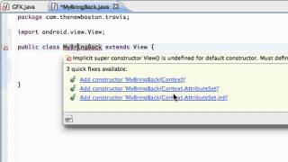 Android Application Development Tutorial   063   Using a Constructor to pass Context