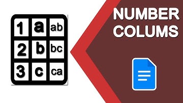 How to Number Columns a Table from Google Docs