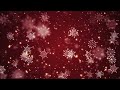 Red Christmas Background Loop with snowflakes falling, ultra clear