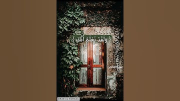 سورة الحجر { وَلَقَدْ نَعْلَمُ أَنَّكَ يَضِيقُ صَدْرُكَ بِمَا يَقُولُونَ } تلاوة هزاع البلوشي