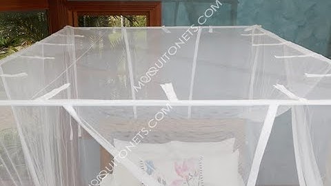 DIY Mosquito Net Bed Canopy Curtain using hidden curtain rod