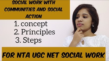Social work UGC NTA NET/JRF- community organisation and social action