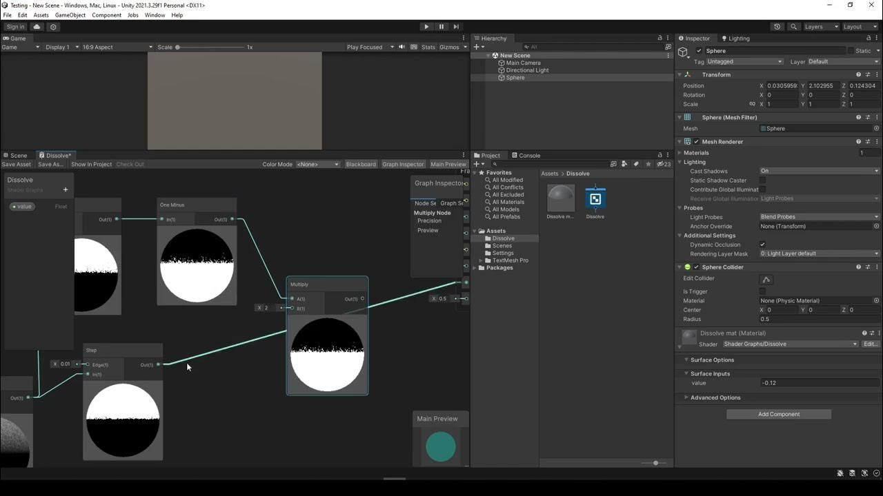 Unity Tutorial - Simple Dissolve Shader using Shader Graph - YouTube