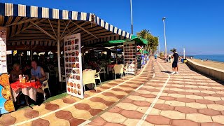 Roquetas De Mar, Spain - PROMINADE WALK back to the BEST SABINAL HOTEL for Nice FOOD