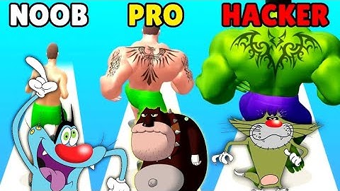 NOOB VS PRO VS HACKER MUSCLE RUSH WITH CHOP AND SHINCHAN
