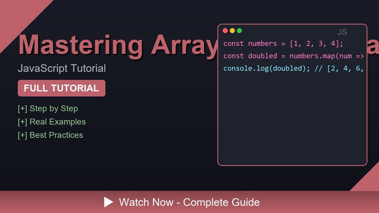 🎓 Mastering Array.map() in JavaScript - Complete JavaScript Tutorial ...