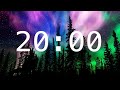 20 Minute Countdown Timer with Alarm | Calming Music |  Enchanted Sky