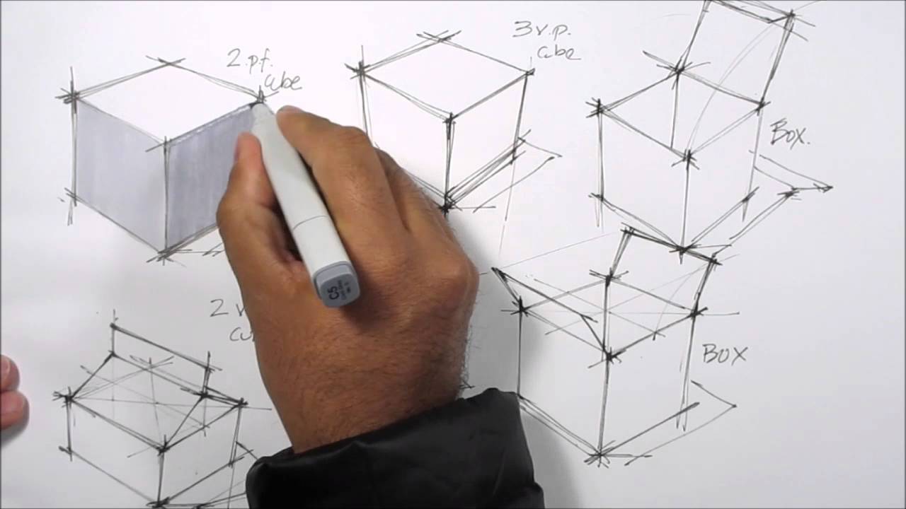 basic sketching techniques cubes YouTube