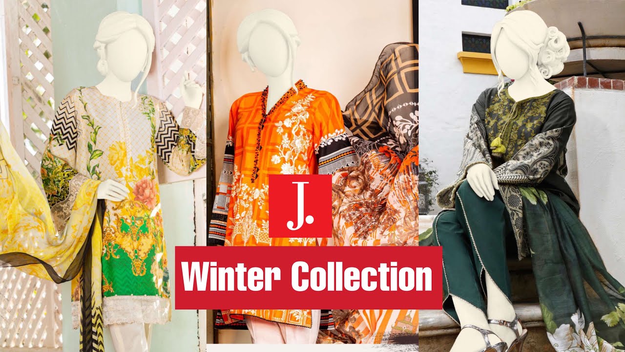 J. Junaid Jamshed Cambric Winter Collection | 3Pcs Unstitched Dresses | 2019