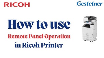 Ricoh Printer Remote Operation Panel | Full Tutorial
