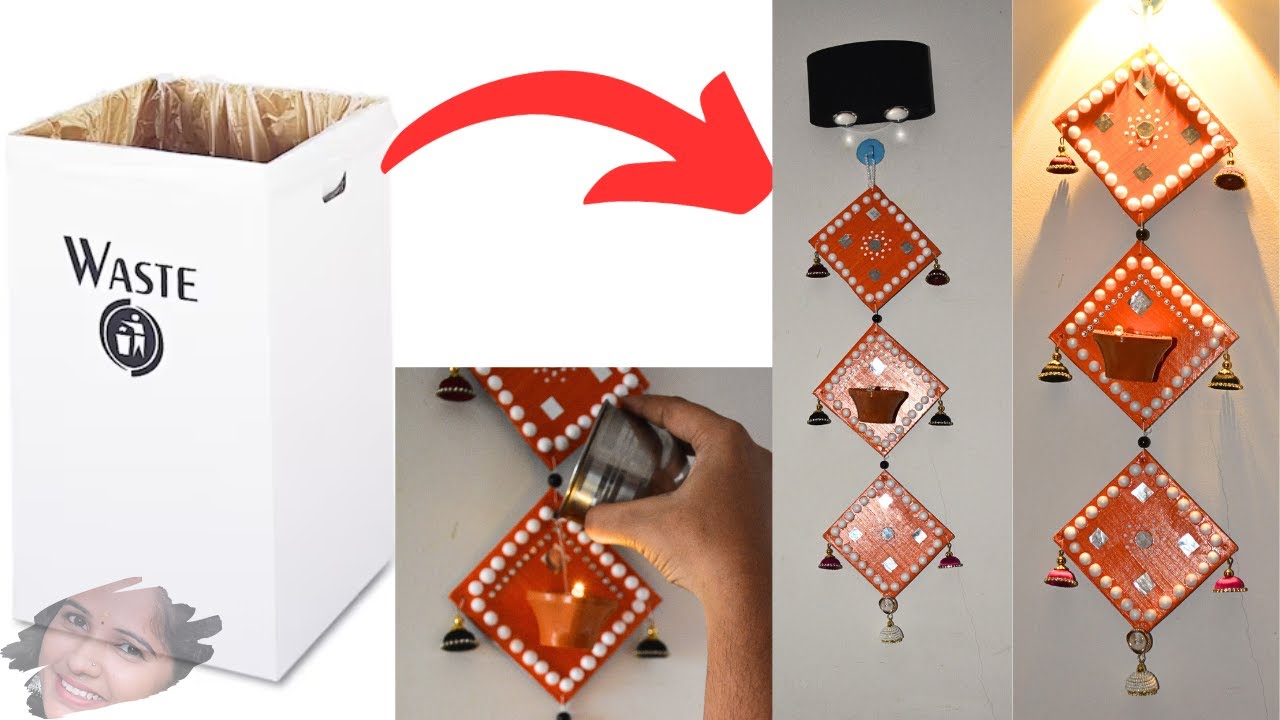 DIY Wall Hanging Decoration Ideas Using Waste Materials Creative Home Decor Craft YouTube
